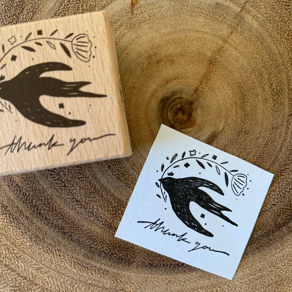 Ivy Snow Stamp, Thank You Bird | 森空印章