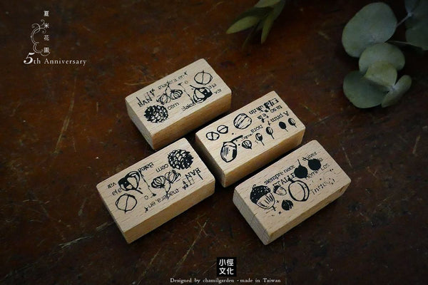 Chamil Garden 5th Anniversary Collection of the Woods Set | 夏米花園 五週年 採葉集印章組