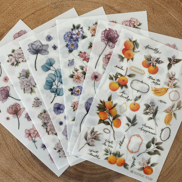 Loidesign Print-On Transfer Sticker Set, Spring | 樂意轉印貼紙包, 候春