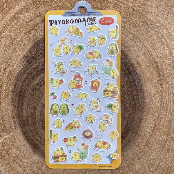 Mind Wave Piyoko Beans Sticker, Fresh | 豆豆小雞好食貼紙
