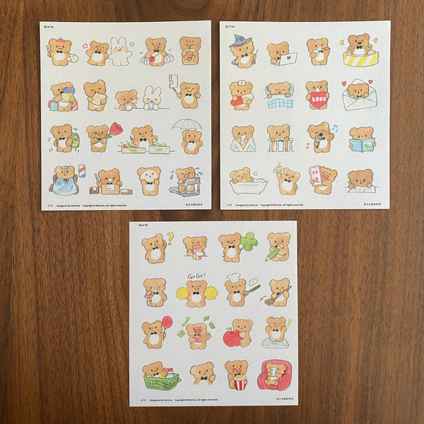 Molinta Sticker Pack, Diary | 卓大王貼紙包, 熊兔的日常