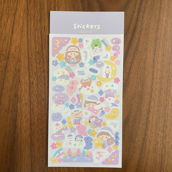 Molinta Deco Sticker, Good Night | 卓大王裝飾貼紙, 晚安 – a blank note