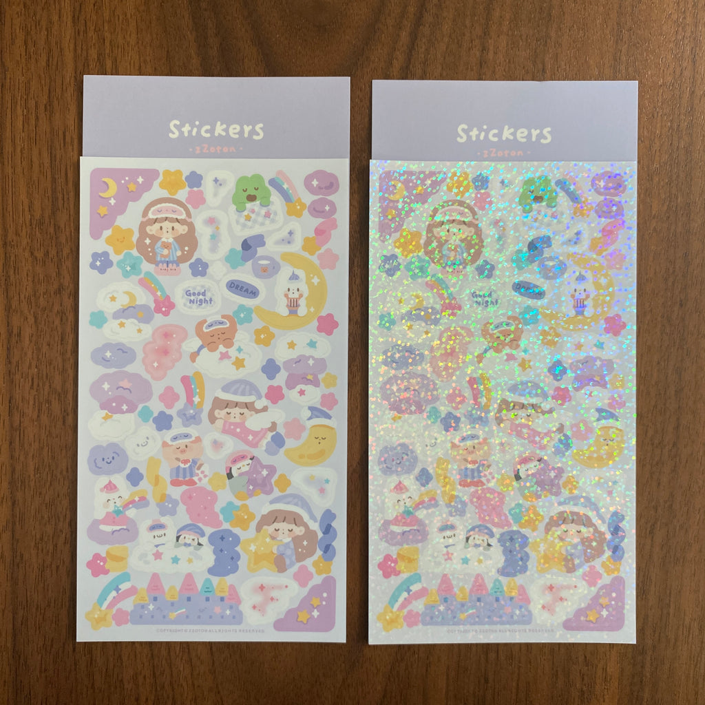 Molinta Deco Sticker, Good Night | 卓大王裝飾貼紙, 晚安 – a blank note