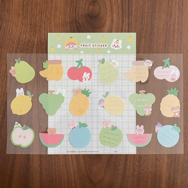 Molinta Sticker Pack, Fruit | 卓大王貼紙包, 水果