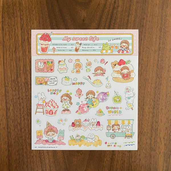 Molinta Sticker Pack, My Sweet Life | 卓大王貼紙包, 甜甜冰冰多