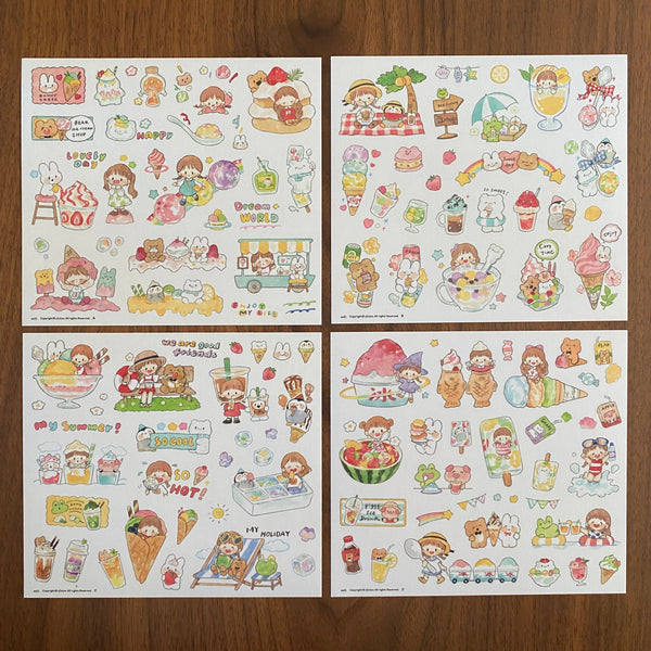 Molinta Sticker Pack, My Sweet Life | 卓大王貼紙包, 甜甜冰冰多