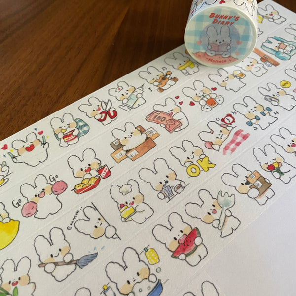 Molinta Washi Tape, Bunny's Diary | 卓大王紙膠帶, 兔崽的日常