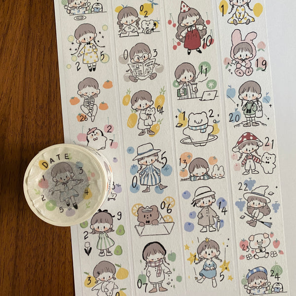 Molinta Washi Tape, Fruity Dates | 卓大王紙膠帶, 水果日付