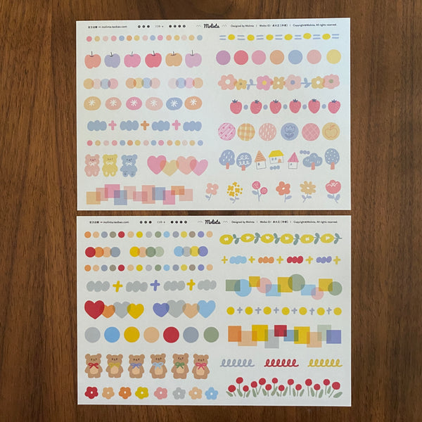 Molinta Sticker Pack, Pattern | 卓大王貼紙包, 阿卓元素貼