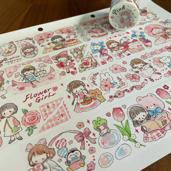 Molinta Washi Tape, Pink | 卓大王紙膠帶, 粉紅色調