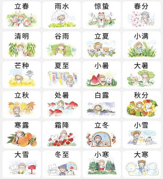 Molinta Sticker Pack, Solar Terms | 卓大王貼紙包, 四季瞬間