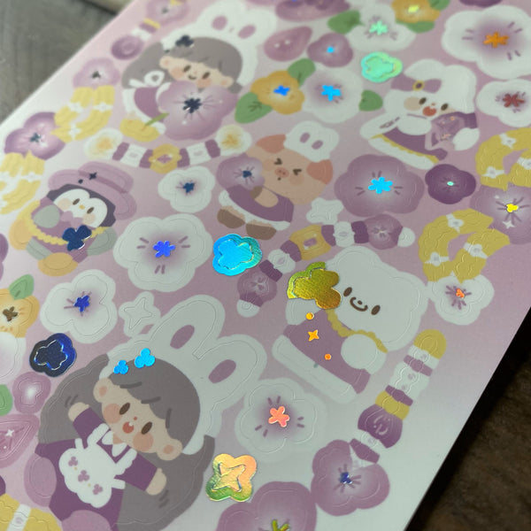 Molinta Deco Sticker, Pansy | 卓大王裝飾貼紙, 夢幻三色堇