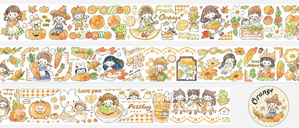 Molinta Washi Tape, Orange | 卓大王紙膠帶, 橙橙色調