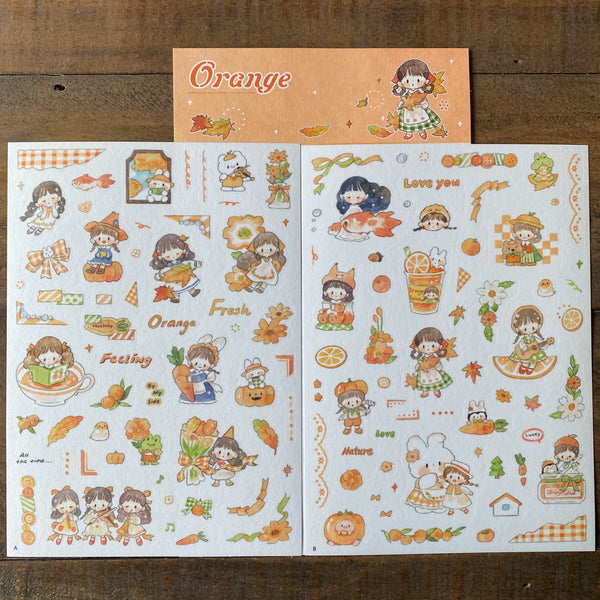 Molinta Sticker Pack, Color Series, Orange | 卓大王貼紙包, 色調系列, 橙橙色調