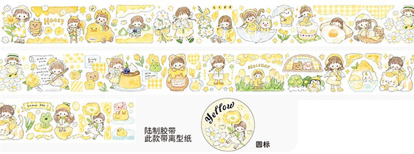 Molinta Washi Tape, Yellow | 卓大王紙膠帶, 黃黃色調