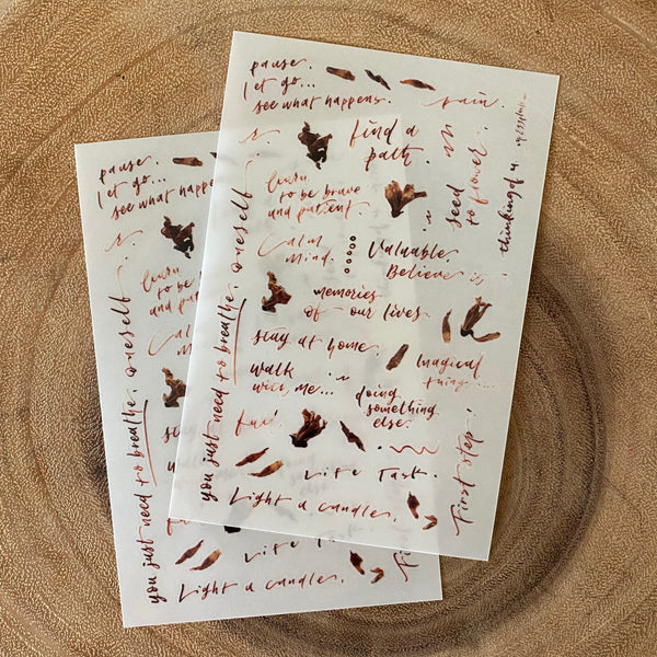 Mr. Eggplants Print-On Transfer Sticker, Kapok Flower | 茄子先生, 轉印貼紙, 木棉