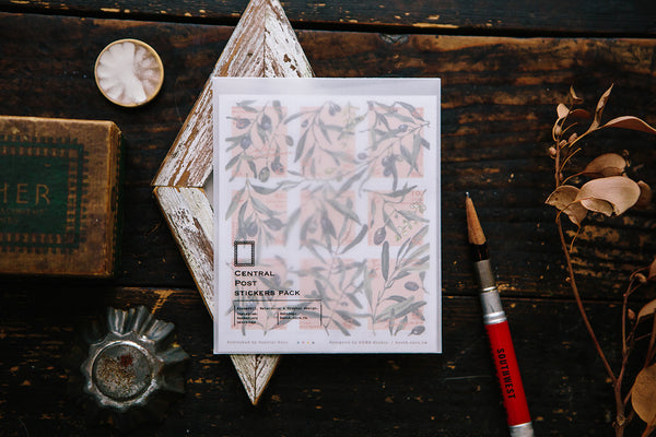 Ours Postage Stamps Sticker, Daily Florist Series, Olive Branches | 漢克 x 庫巴郵票貼紙 日常花房系列, 橄欖枝條