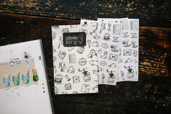 Ours Sticker Pack, Urban Boy | 漢克 x 庫巴貼紙包 都市男子