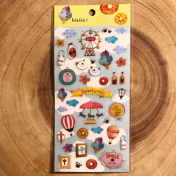 Jan hsuan's Sticker, Hang out | 染渲透明貼紙，出遊系列