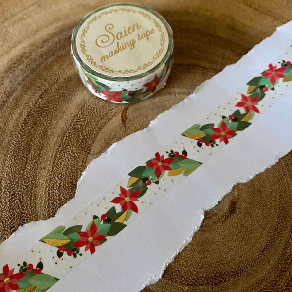 SAIEN Washi Tape, Flower Wreath