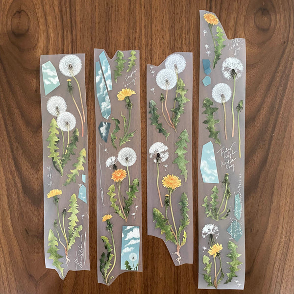 Somesortof.fern PET Tape, Dandelion | 羊君PET膠帶, 蒲雪