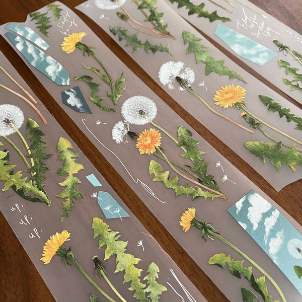 Somesortof.fern PET Tape, Dandelion | 羊君PET膠帶, 蒲雪