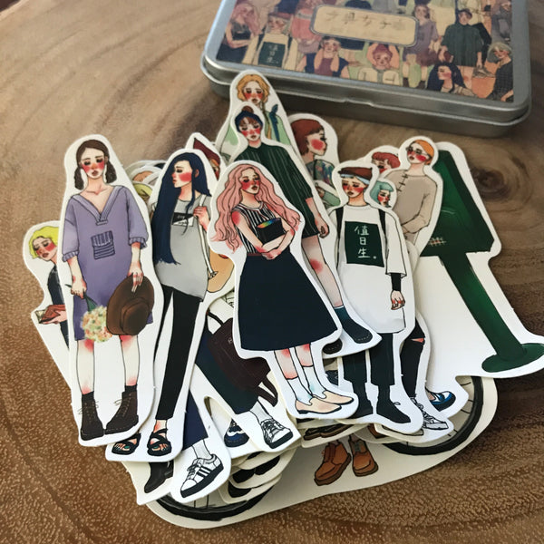 La Dolce Vita Sticker Set, Stationery Girl | 甜蜜生活 文具店女孩貼紙組