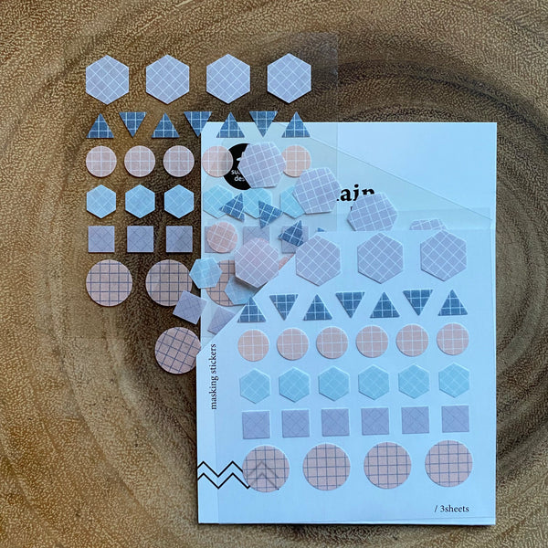 Suatelier Plain Deco Sticker, Grid | Suatelier Plain Deco 格紋貼紙