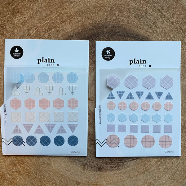 Suatelier Plain Deco Sticker, Grid | Suatelier Plain Deco 格紋貼紙