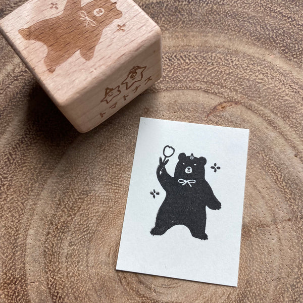 Tomatonasu Stamp, Black Bear | 番茄子印章