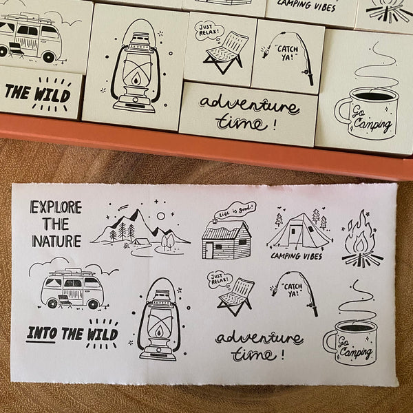 unimoco Stamp Set, Explore The Nature | 野營生活印章組
