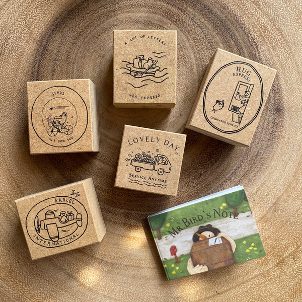 Yamadoro Mr. Bird Express Stamp Set | 山泥泥 小鳥先生快遞包裹印章組